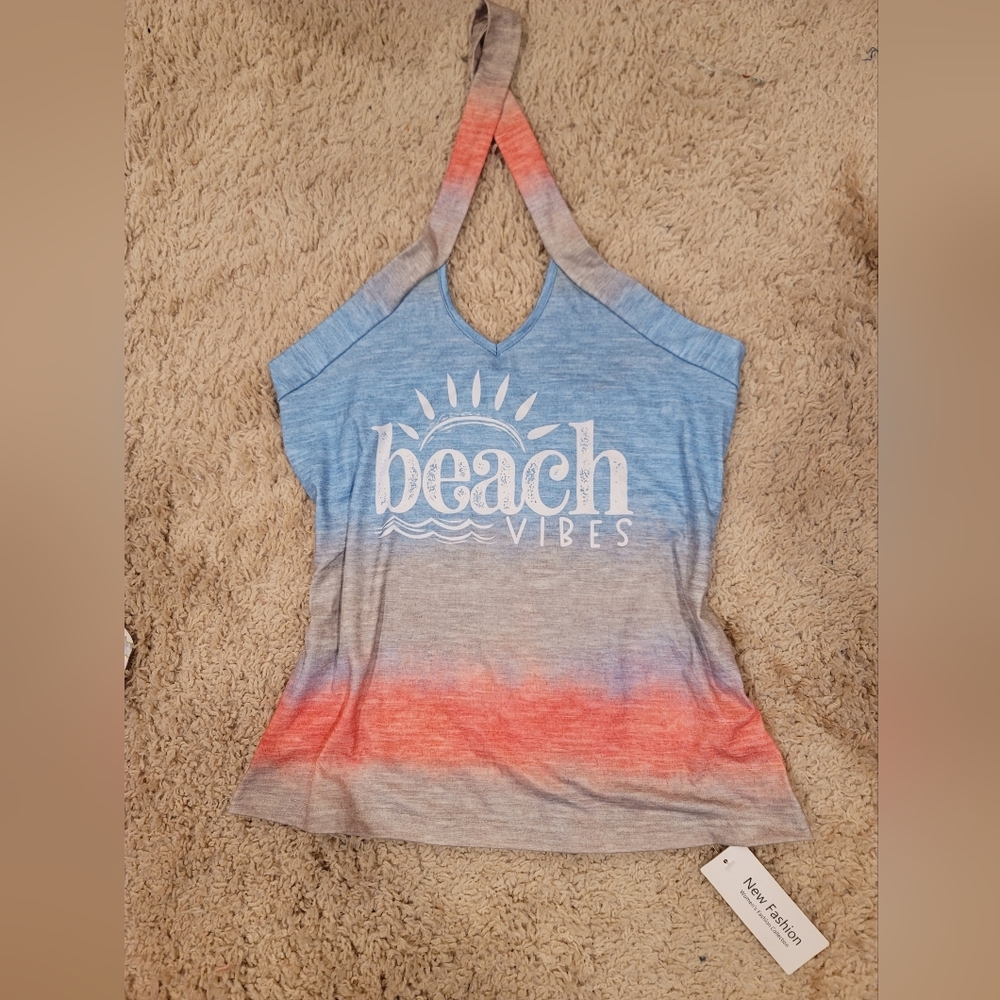 Beach Vibes Gradient Halter Top
